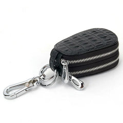 Crocodile Pattern Double Layer Zipper Key Wallet