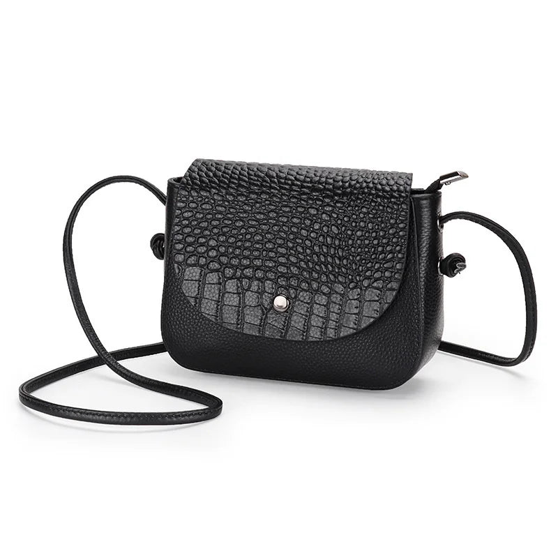 Women Crossbody Shoulder Bag Cow Leather Chain Handbag