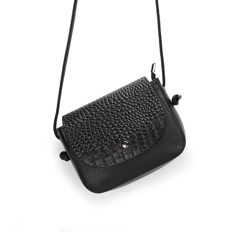 Women Crossbody Shoulder Bag Cow Leather Chain Handbag