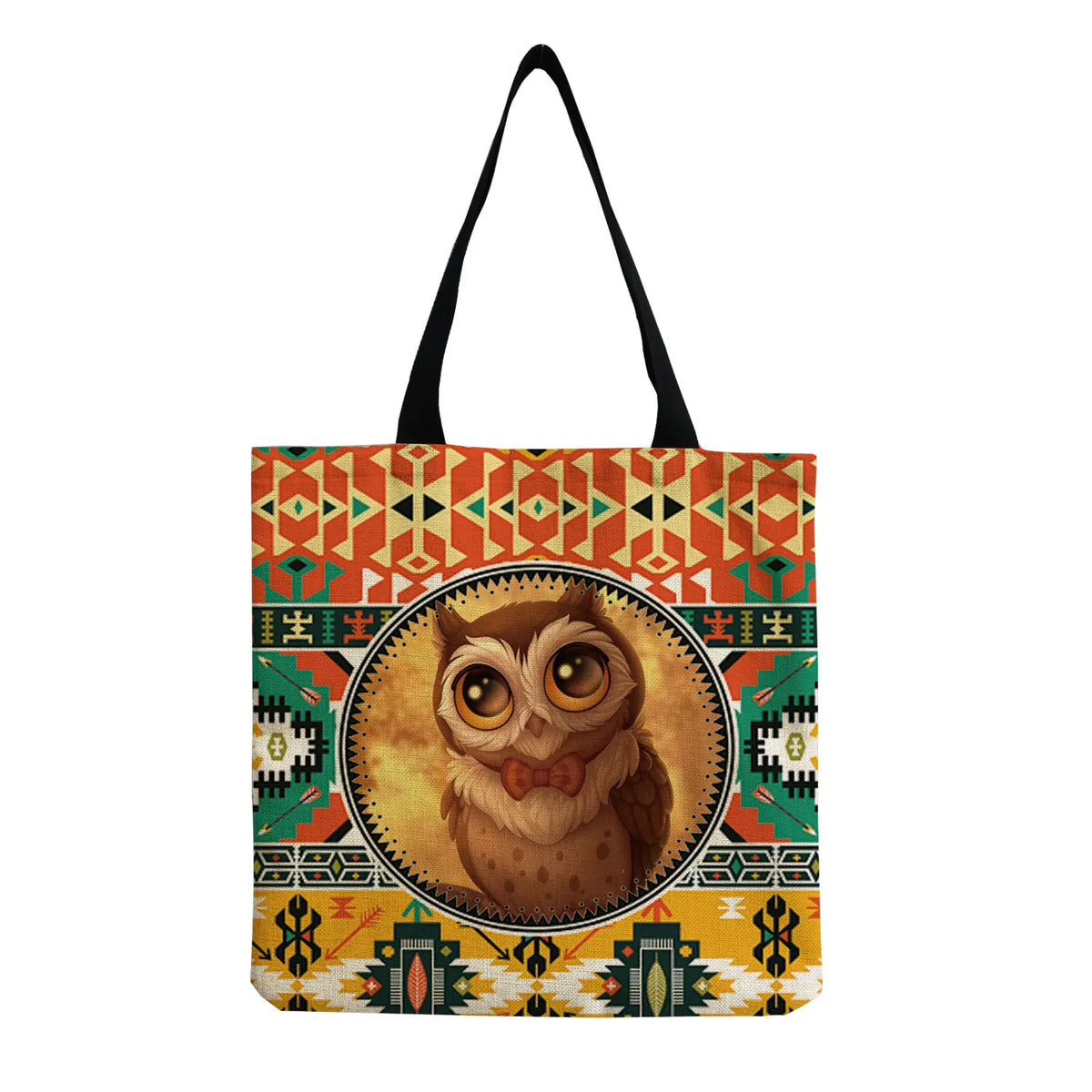 Owl Print Eco-Friendly Large Capacity Tote Bag