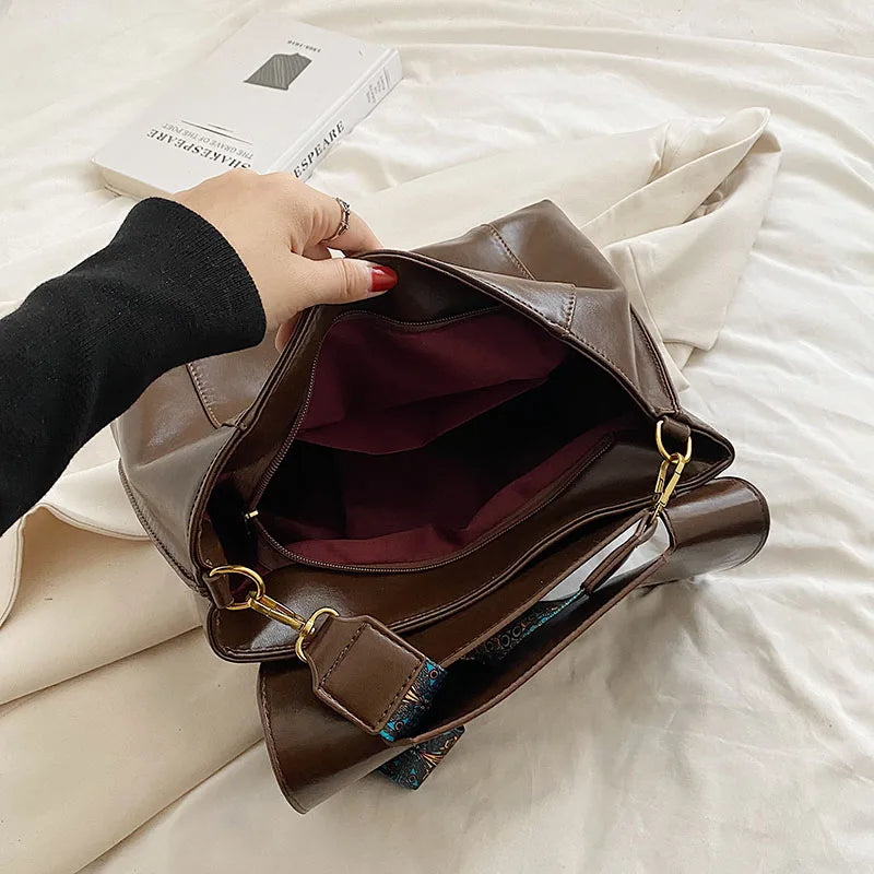 Lady Vintage PU Leather Backpack Crossbody Bag Handbag Totes Satchel