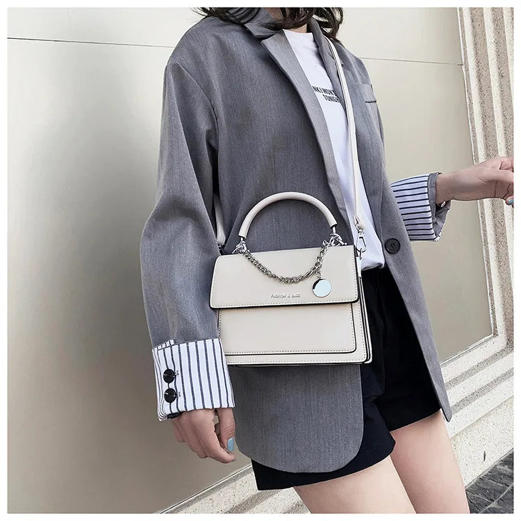 Small Square Chain PU Leather Handbag for Women
