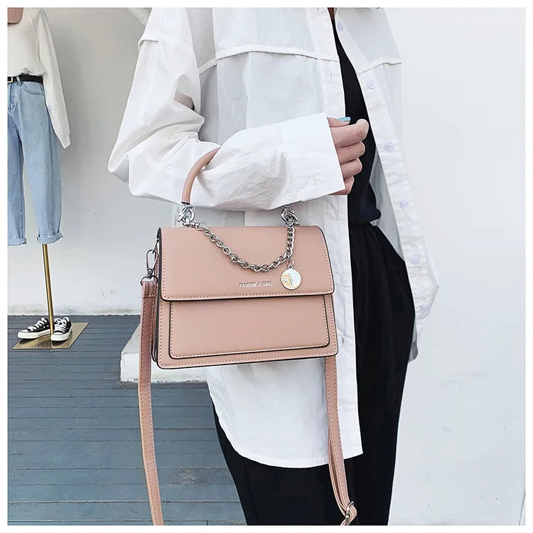Small Square Chain PU Leather Handbag for Women