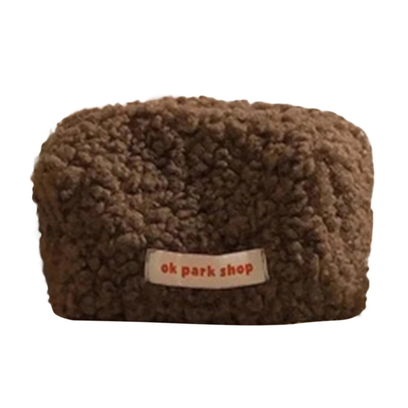 Plush Lamb Cosmetic Bag Large Capacity Storage Bag