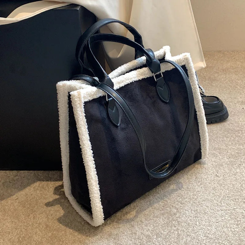 Lamb Wool Crossbody Bag Women's Casual Handbag