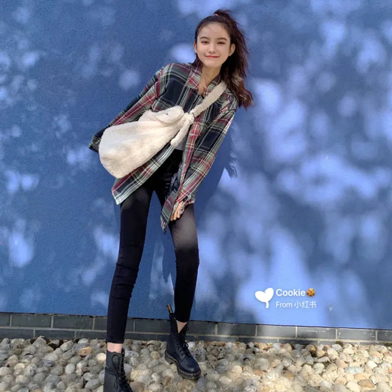 Soft Plush Women Messenger Bag Large Capacity Winter Shoulder Bags