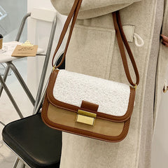 Lambs Wool Small Square Bag Plush Shoulder Bag Handbags High