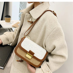 Lambs Wool Small Square Bag Plush Shoulder Bag Handbags High