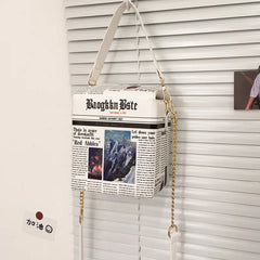Landscape Pattern Chain Purses for Women Crossbody Bags Totes