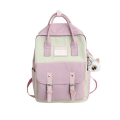 Travel Laptop Backpack with Plush Pendant - Durable School Daypack