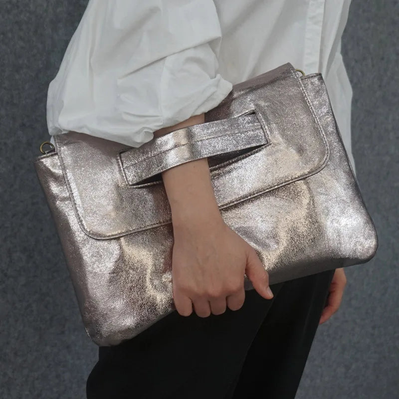 Women's PU Leather Laptop Bag Crossbody Shoulder Messenger Clutches