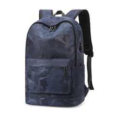 Camouflage Laptop Backpack, Anti Theft, Unisex Travel Shoulder Bag