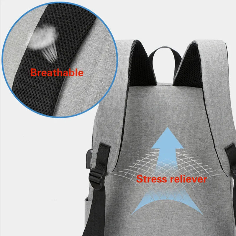 USB Charging Backpack for Laptop Travel, Men Women School Bookbag