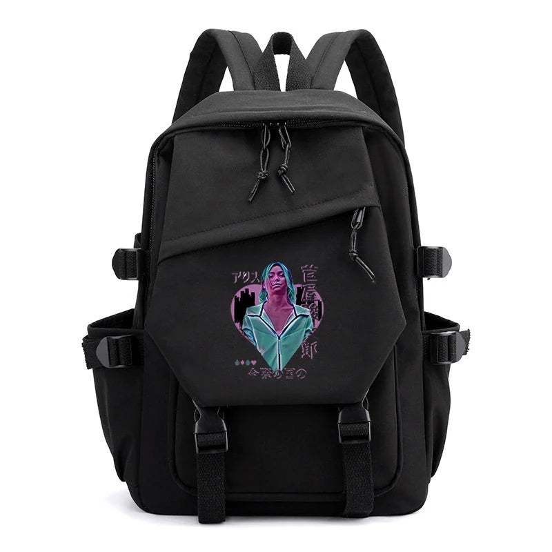 Alice In Borderland Laptop Rucksack Travel Backpack