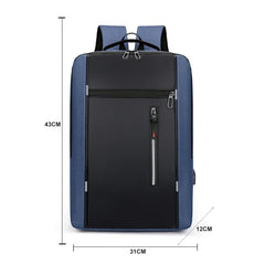 Men's Business Laptop Backpack with USB Charging