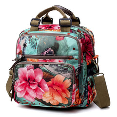 Large Baby Diaper Bag Backpack Waterproof Flowers Printing Handbag