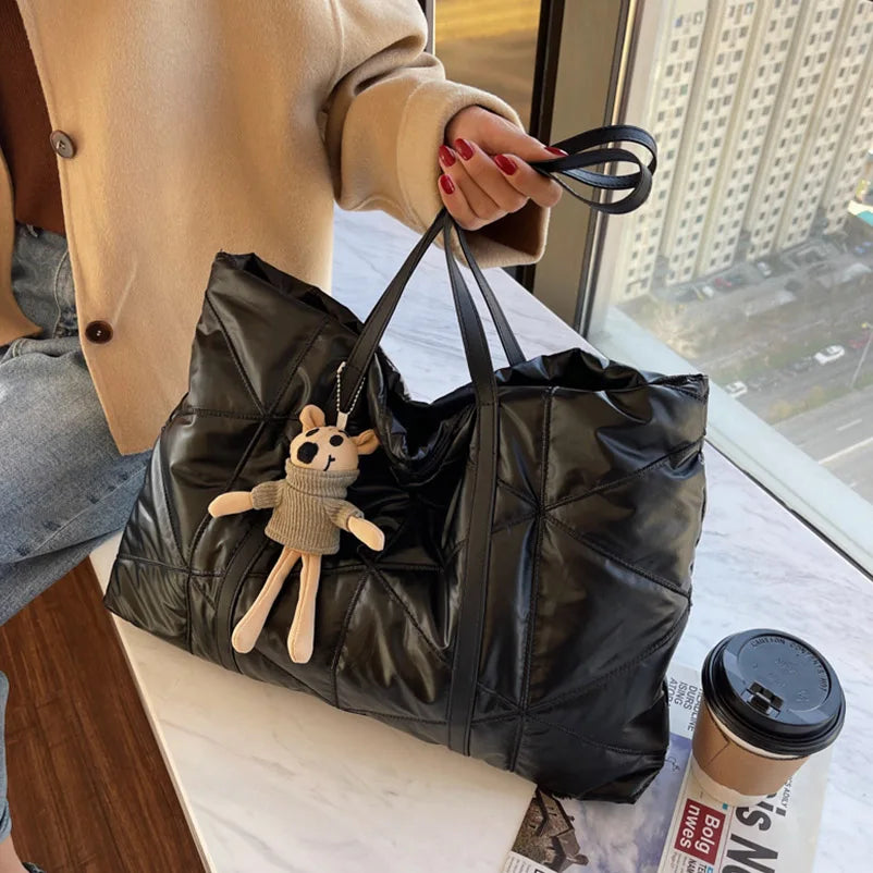 Large Ladies Shoulder Tote Bag Soft Texture High Quality