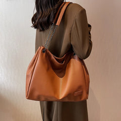 Large Women's Shoulder Bag Casual Tote Bag Pu Leather Crossbody