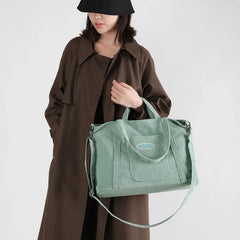 Large Capacity Women Travel Duffel Corduroy Shoulder Bags Storage