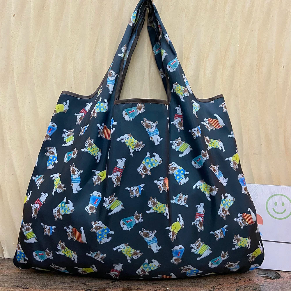 Large Capacity 20L Tote Bag Nice Printing Eco-Friendly Grocery Shopping