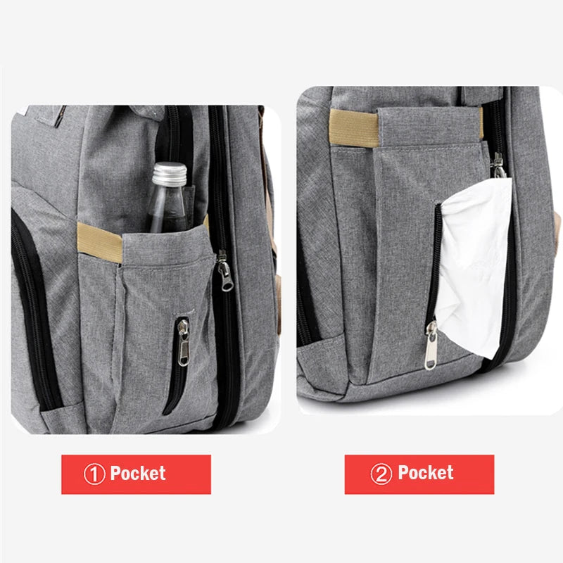 Large Capacity Backpack Mother Diaper Bags Convenient Travel Nappy Handbag