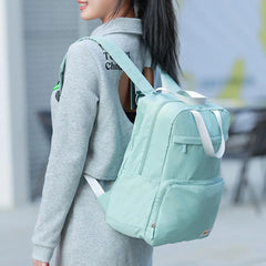 Large Capacity Backpack Waterproof Anti-theft Schoolbag Solid Travel Student Bag