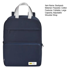 Large Capacity Backpack Waterproof Anti-theft Schoolbag Solid Travel Student Bag