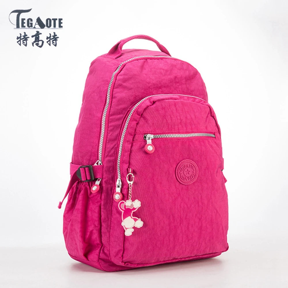 Large Capacity Backpack for Teenage Girls Nylon Waterproof Bags