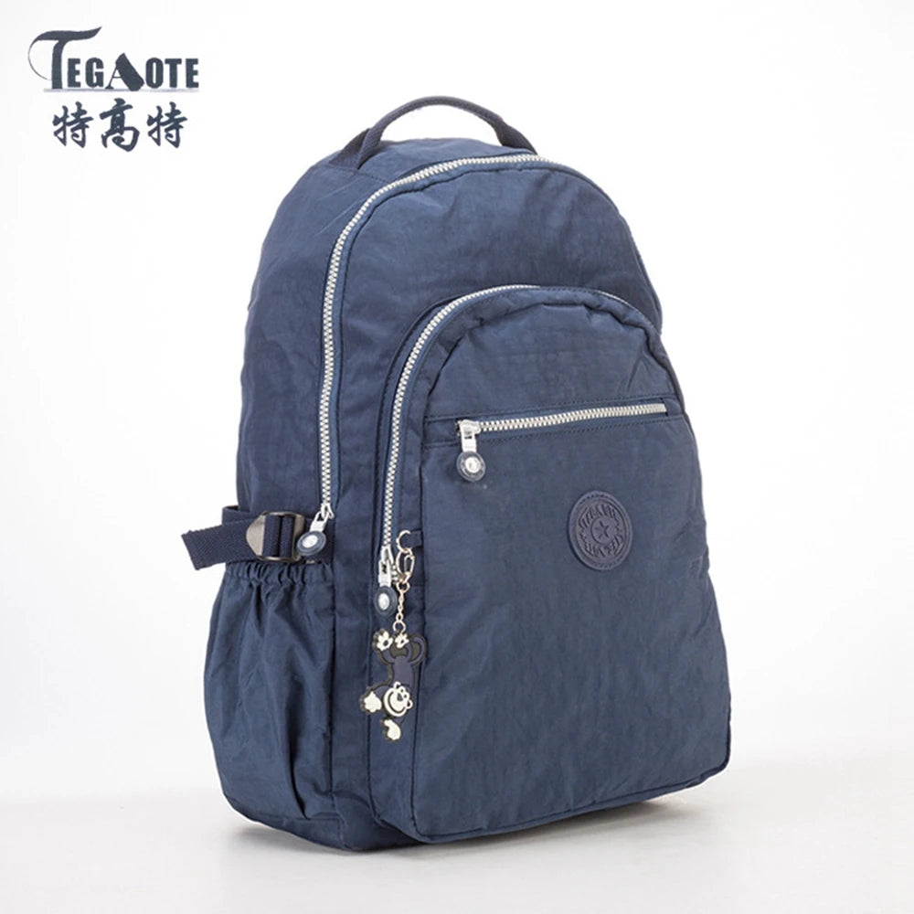 Large Capacity Backpack for Teenage Girls Nylon Waterproof Bags
