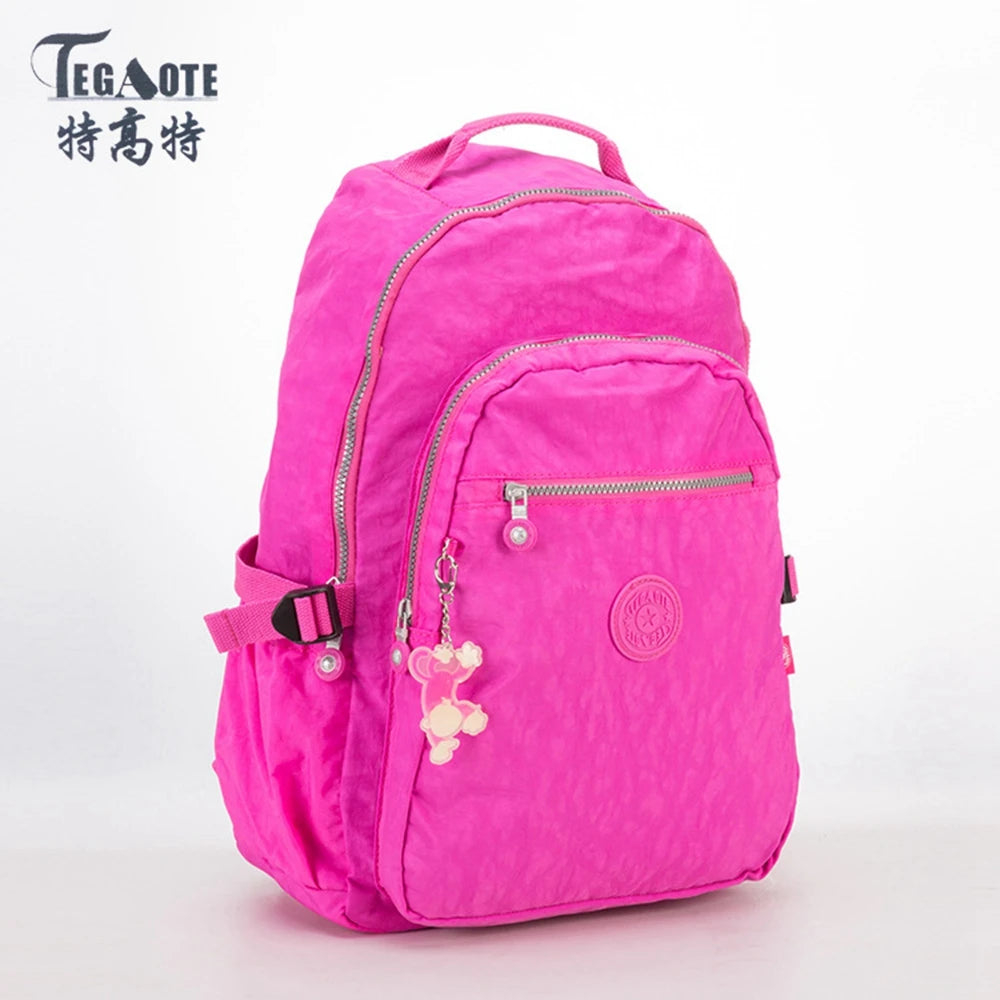 Large Capacity Backpack for Teenage Girls Nylon Waterproof Bags
