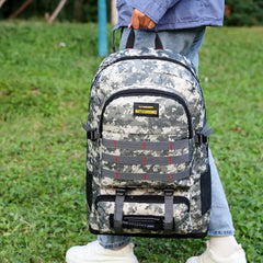 Large Capacity Backpack Mountaineering Bag Oxford Trekking Rucksack Camouflage