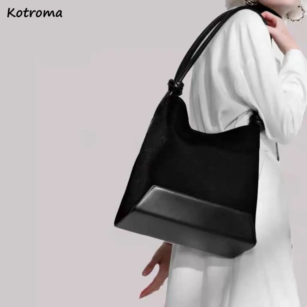 Large Capacity Shoulder Bags Retro Corduroy Totes Daily Shopping Handbags