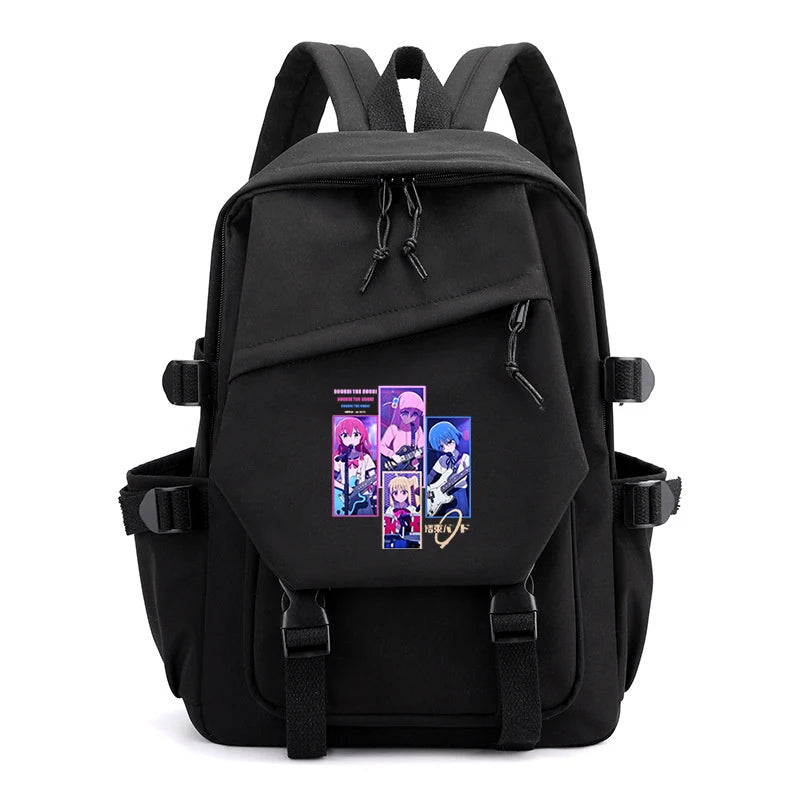 Large Capacity Bocchi The Rock Anime School Bag Female Camping Bag