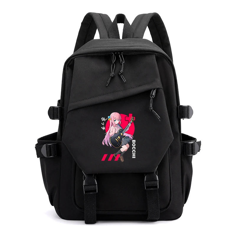 Large Capacity Bocchi The Rock Anime School Bag Female Camping Bag
