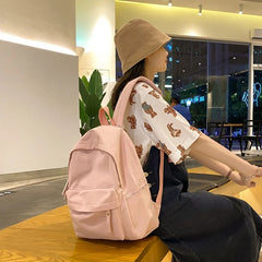 Large Capacity Nylon Backpack Travel Rucksack School Bag for Women