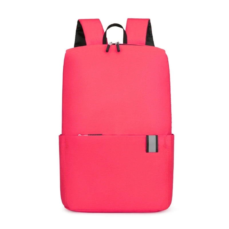 Large Capacity Nylon Backpack with Reflective Stripe
