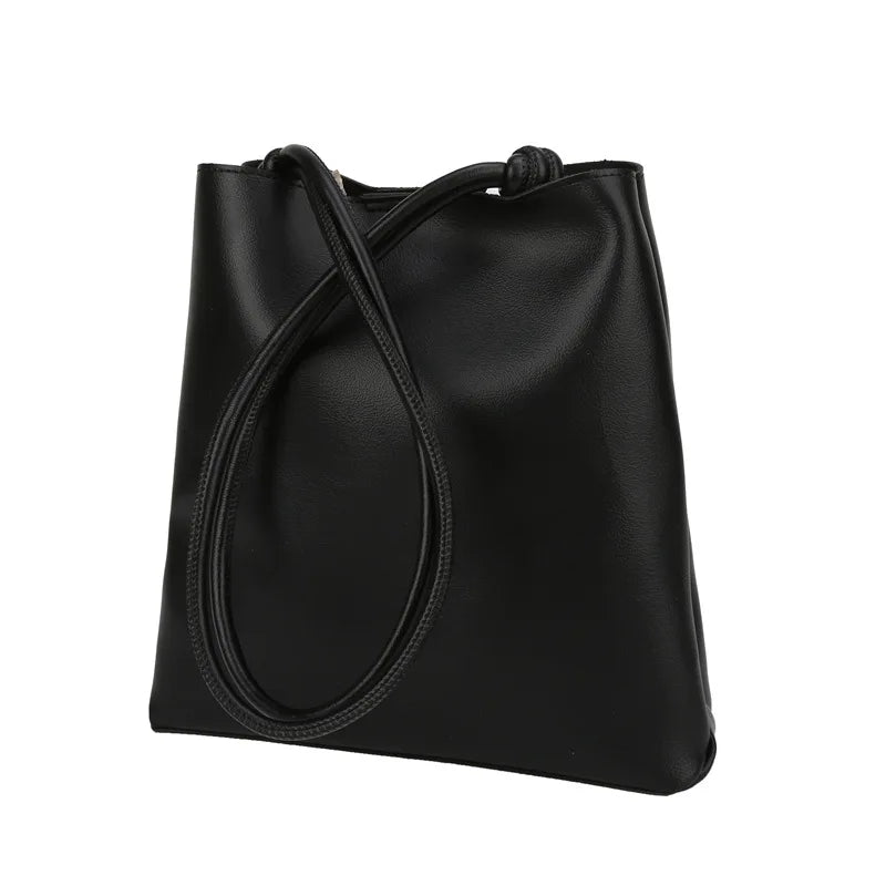 Large Capacity Bucket Bag PU Leather Shoulder Bags for Women