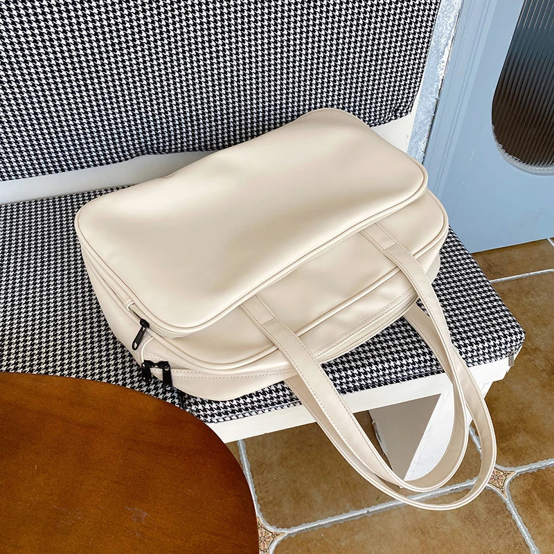 Large Capacity Women Shoulder Bags PU Leather Handbags