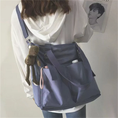 Women's Canvas Shoulder Bag with Large Capacity