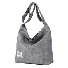 Large Capacity Canvas Shopping Bag Retro Ladies Messenger Bag