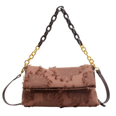Large Capacity Canvas Shoulder Bags Retro Chains Messenger Handbags