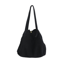 Large Capacity Canvas Shoulder Bag Soft Denim for Women