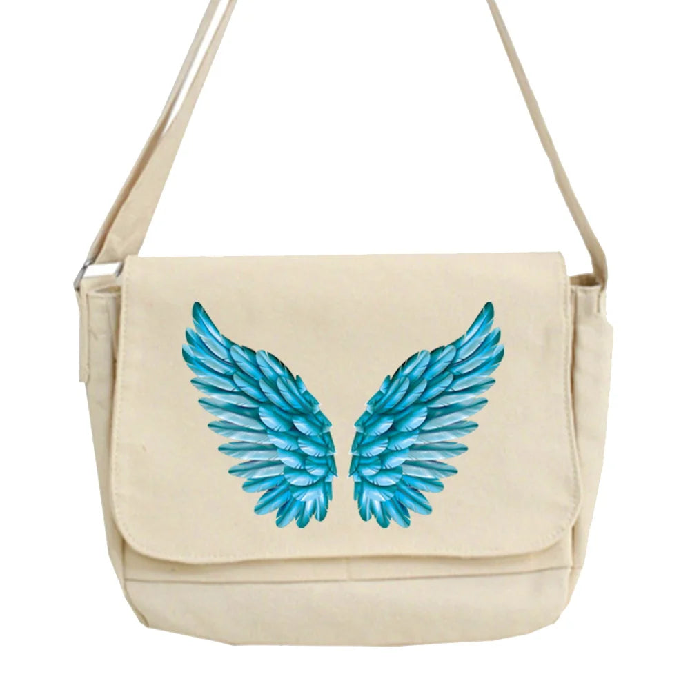 Large Capacity Canvas Shoulder Bags Harajuku Diagonal Bag