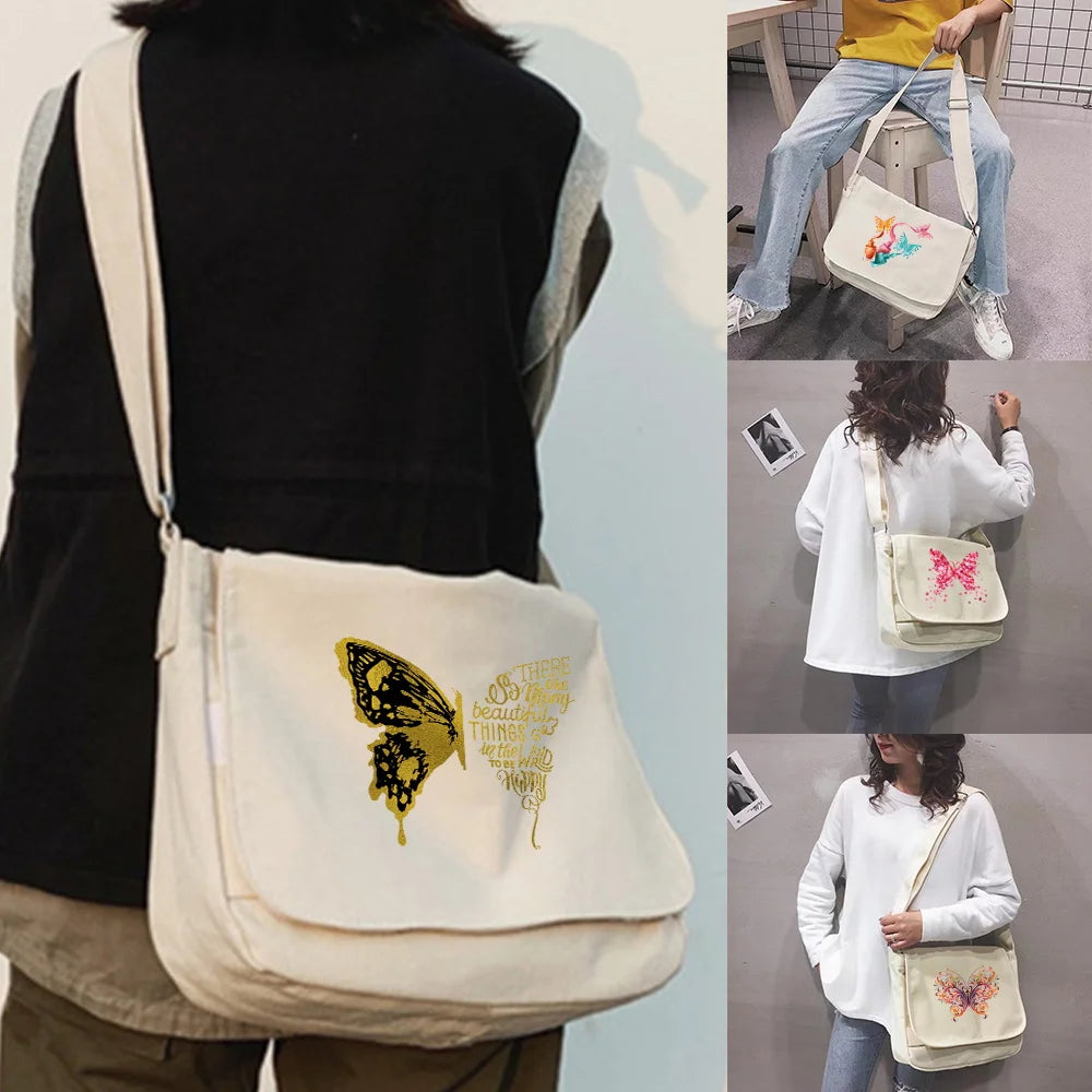 Canvas Shoulder Bag Japanese Harajuku Diagonal Wild Student Crossbody Money Bag