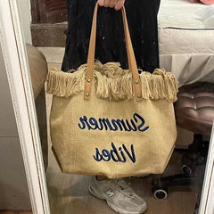 Large Capacity Canvas Tote Bag Women's Shoulder Armpit Bag