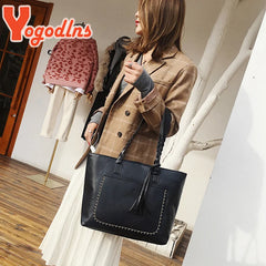 Women's Large Capacity Fringe Shoulder Bag