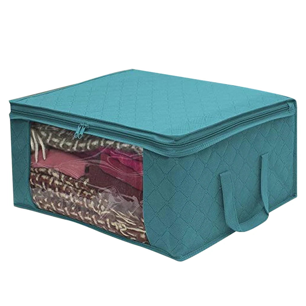 Large Capacity Clothes Storage Box Non Woven Fabric Quilts Clothes Organ