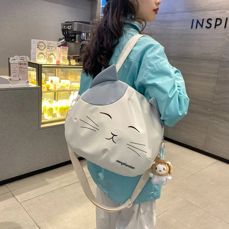 Large Capacity Cat Pattern Crossbody Shoulder Bag for Women