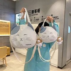 Large Capacity Cat Pattern Crossbody Shoulder Bag for Women