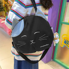 Large Capacity Cat Pattern Crossbody Shoulder Bag for Women